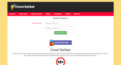 Desktop Screenshot of cinselsohbet.com