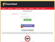 Tablet Screenshot of cinselsohbet.com